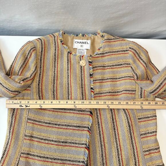 Vintage Y2K Chanel Evening Jacket Wool Womens FR 44 Old Money Classic - Picture 14 of 16